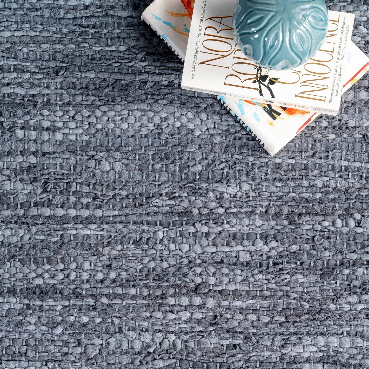 Nuloom Sabby Hand Woven Leather Flatweave Area Rug