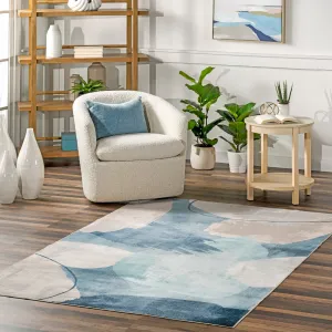 Nuloom Sheree SpinClean Abstract Watercolor Machine Washable Area Rug