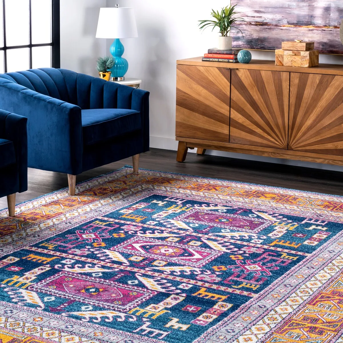 Nuloom Southwestern Bohemian Tribal Area Rug