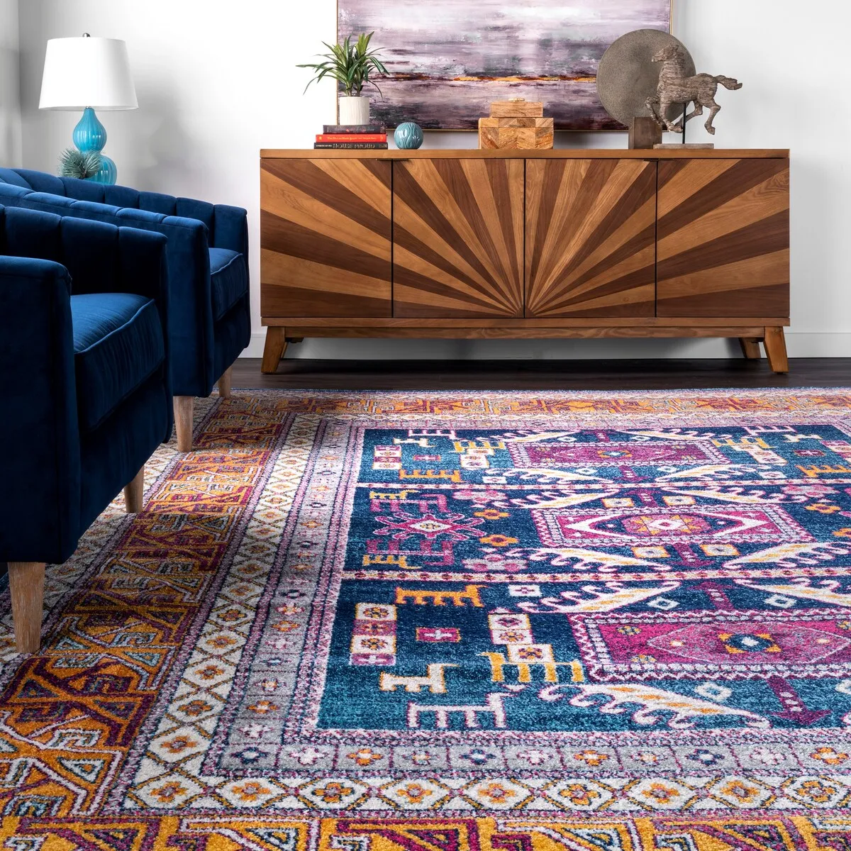 Nuloom Southwestern Bohemian Tribal Area Rug
