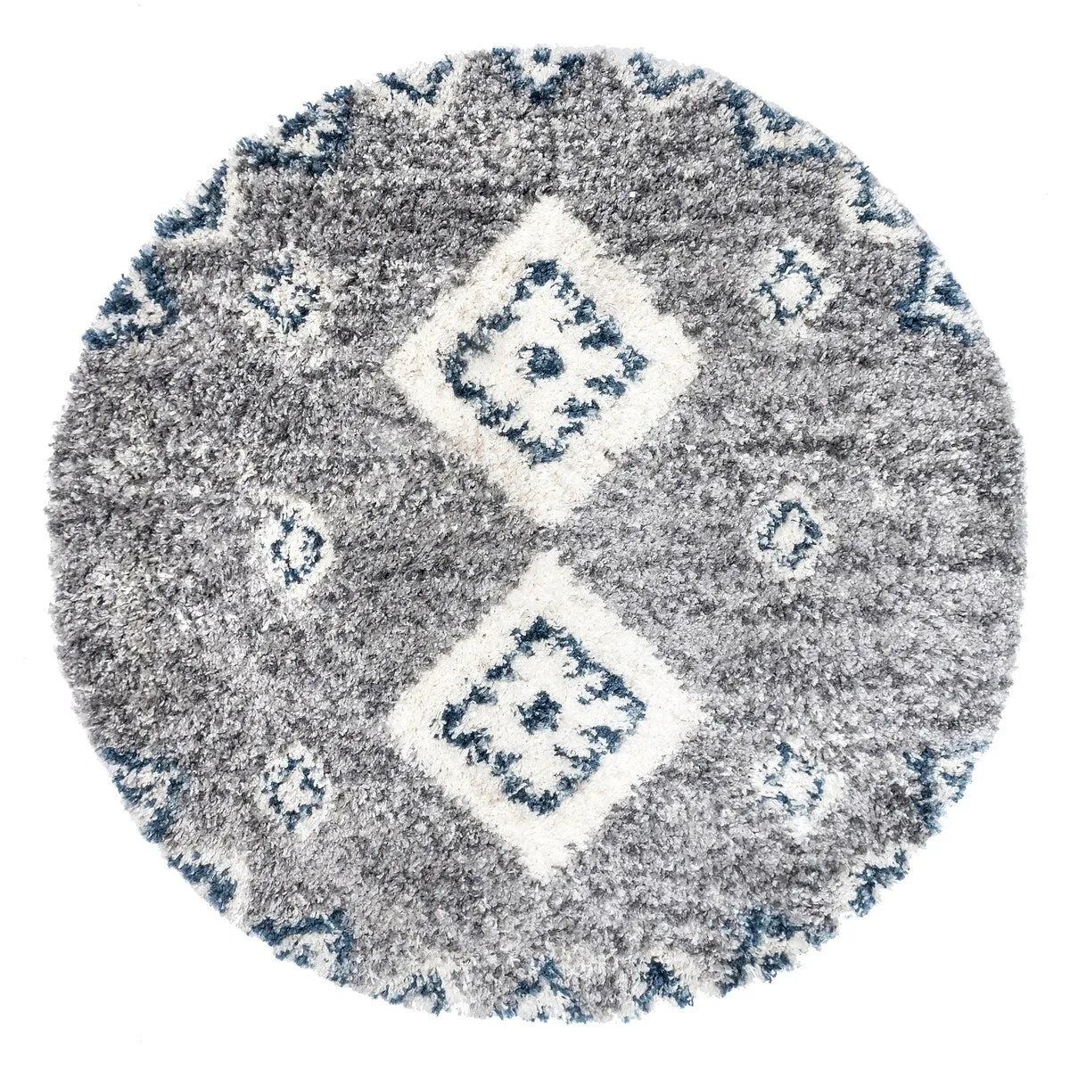 Nuloom Transitional Geometric Matia Totem Trellis Tassel Shag Area Rug