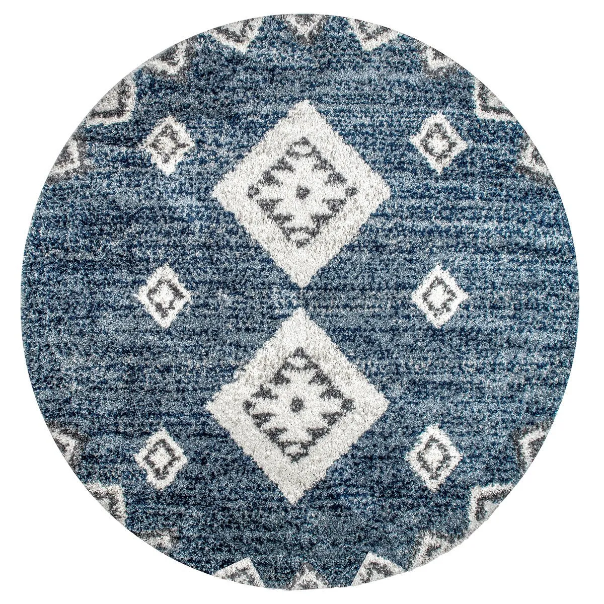 Nuloom Transitional Geometric Matia Totem Trellis Tassel Shag Area Rug