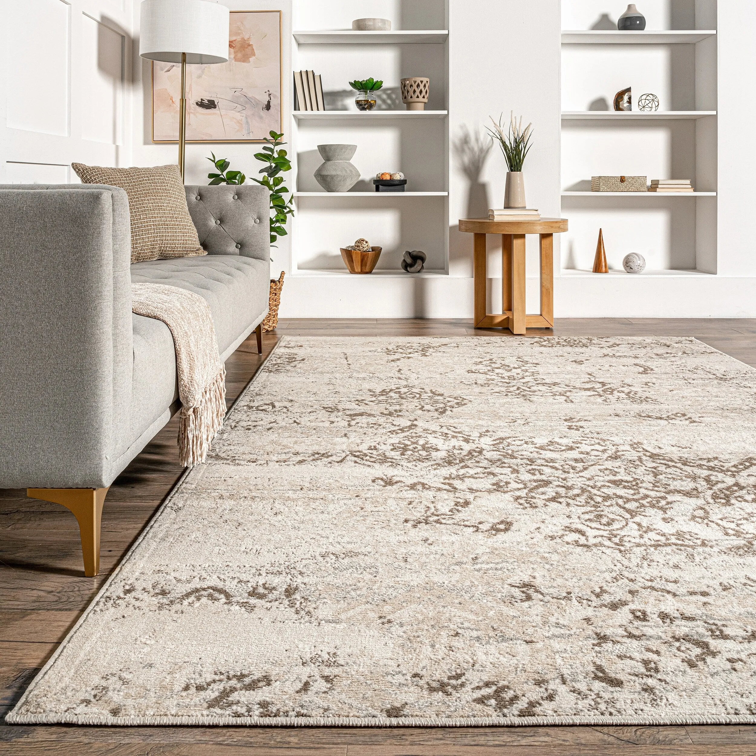 Nuloom Transitional Vintage Floral Marlow Area Rug