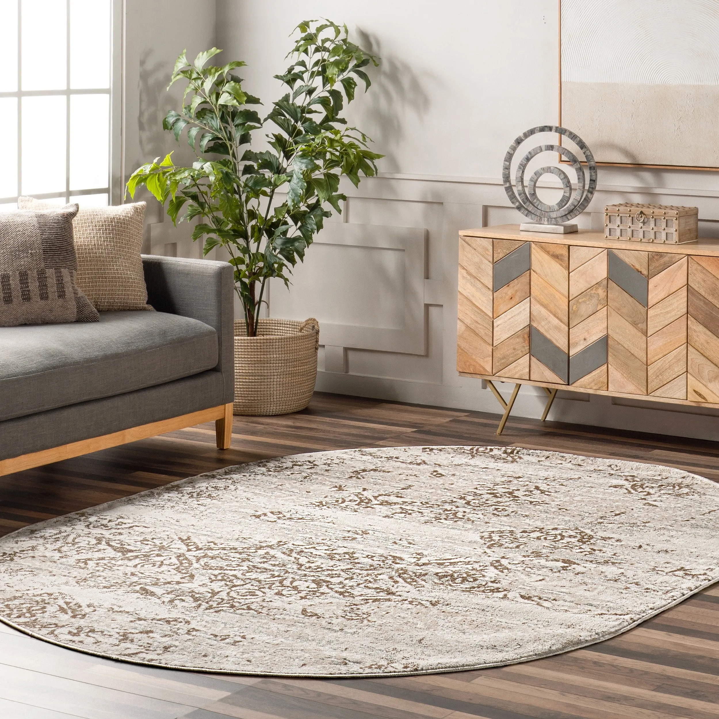 Nuloom Transitional Vintage Floral Marlow Area Rug
