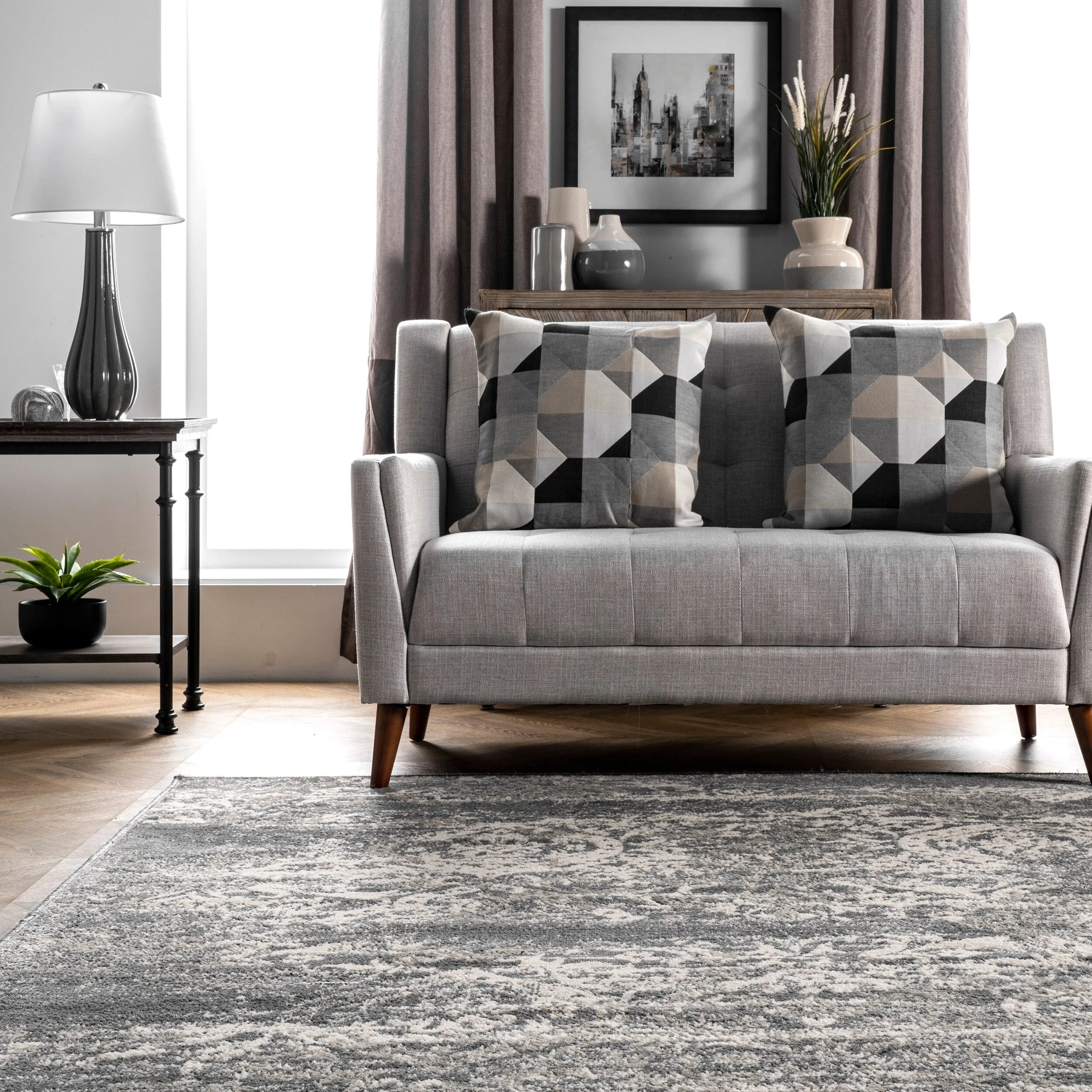 Nuloom Transitional Vintage Floral Marlow Area Rug