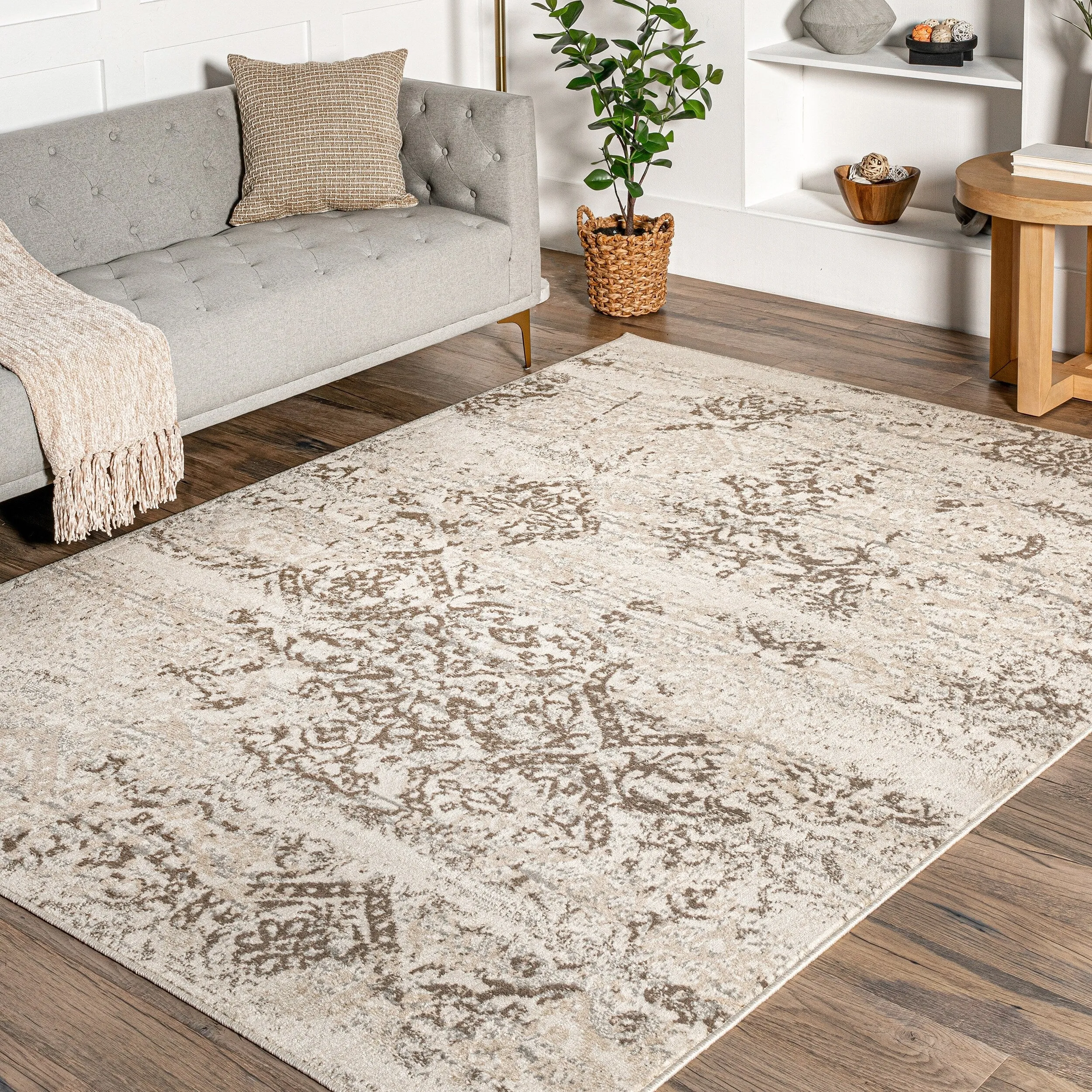 Nuloom Transitional Vintage Floral Marlow Area Rug