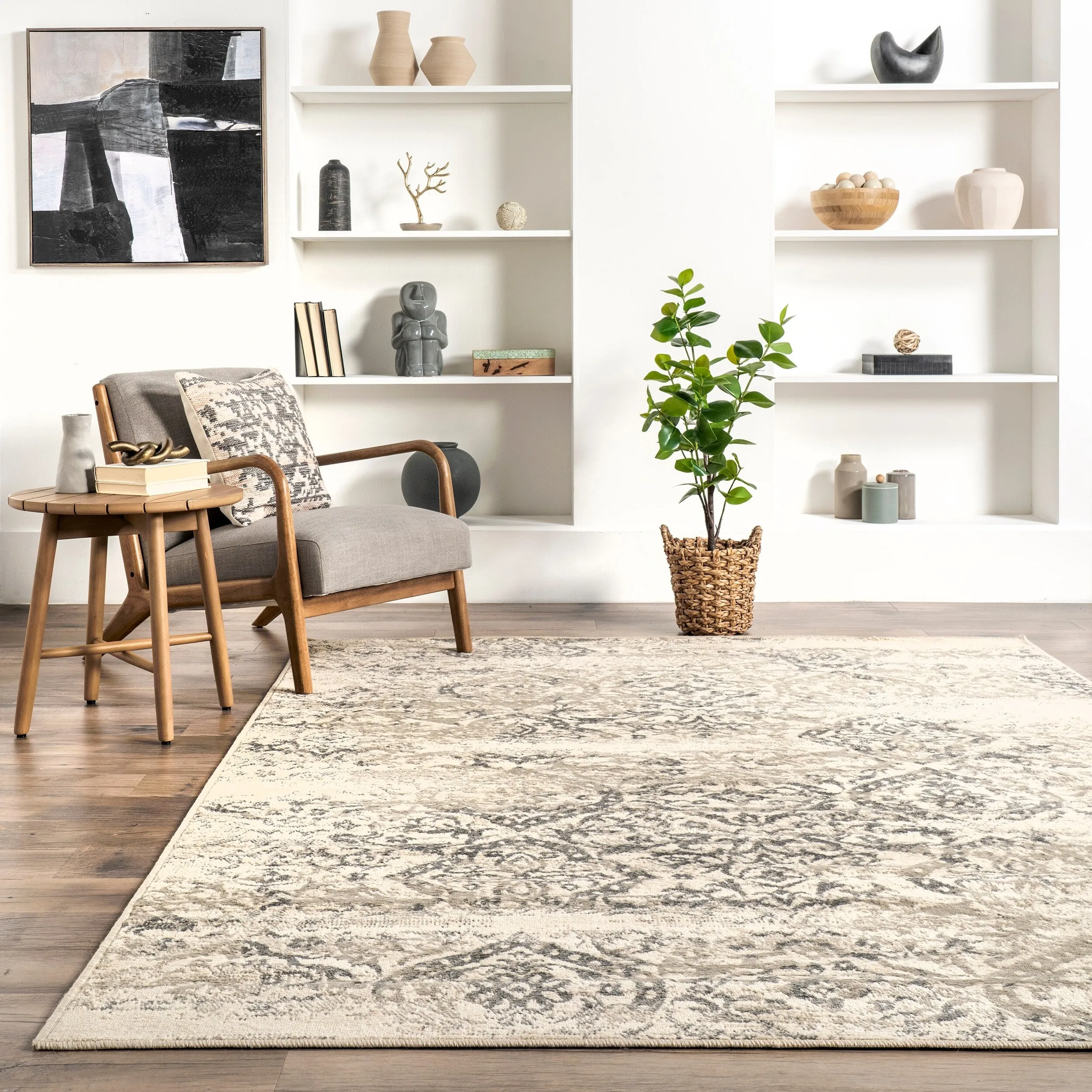 Nuloom Transitional Vintage Floral Marlow Area Rug