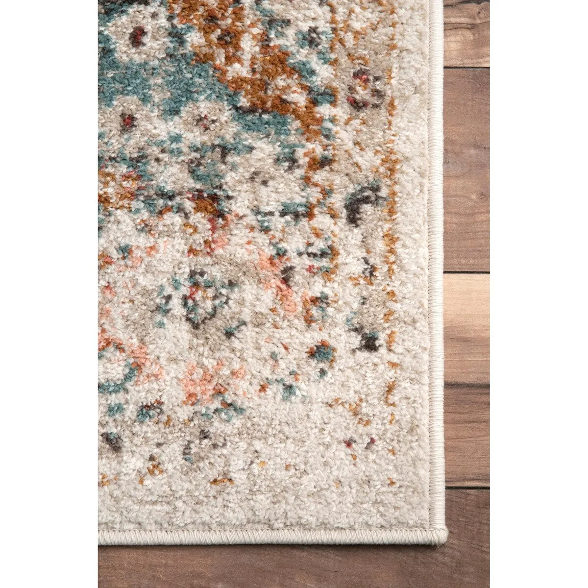 Nuloom Transitional Vintage Sasha Floral Ombre Border Area Rug