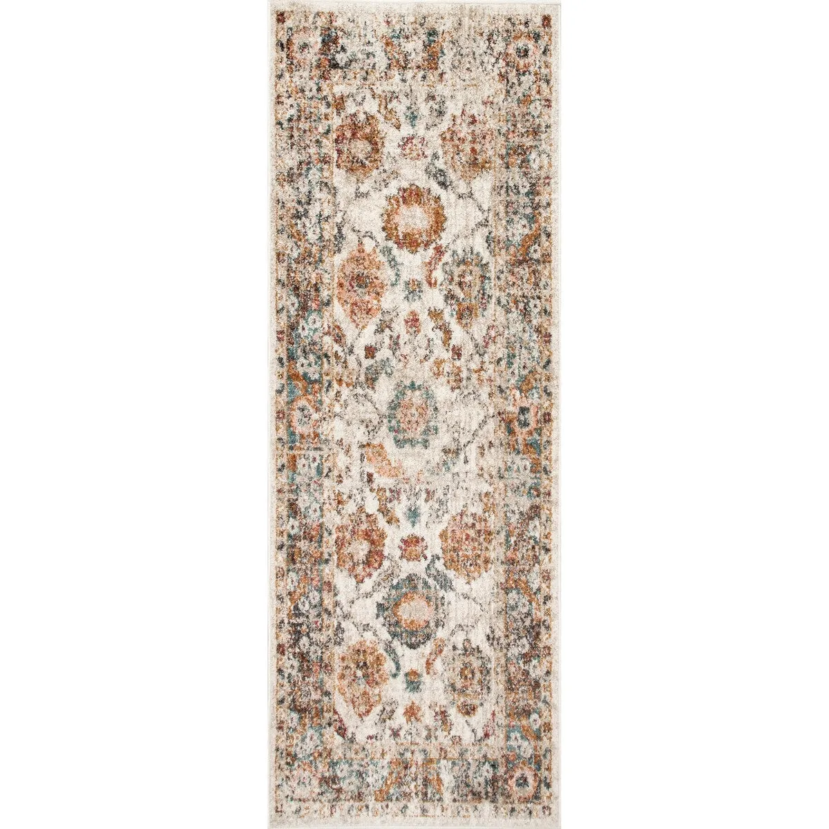 Nuloom Transitional Vintage Sasha Floral Ombre Border Area Rug
