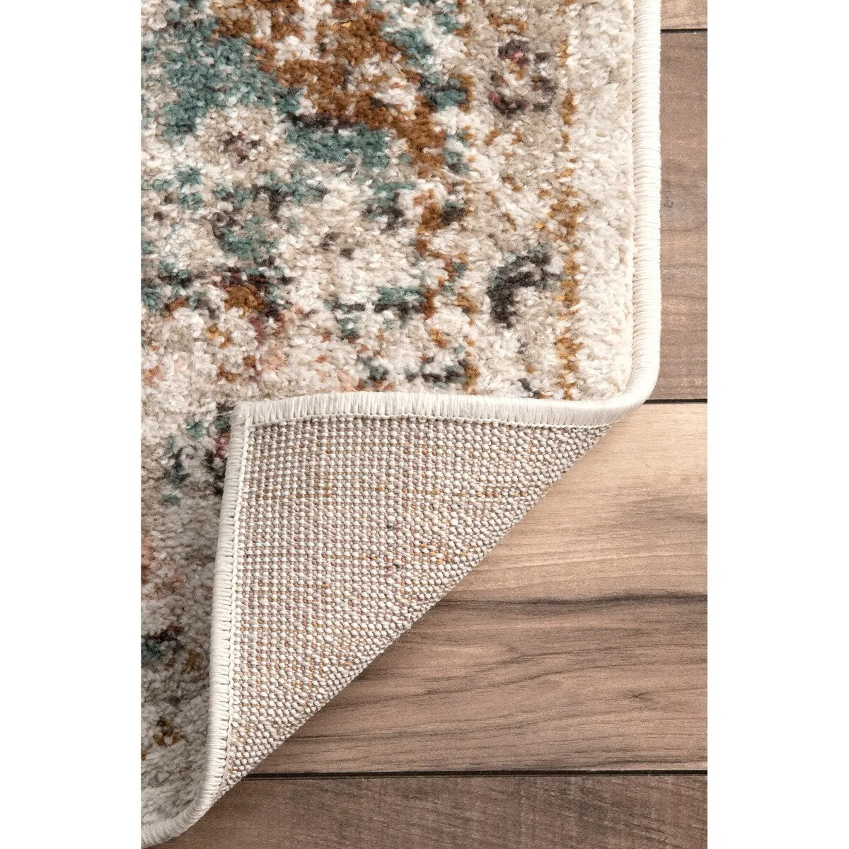 Nuloom Transitional Vintage Sasha Floral Ombre Border Area Rug