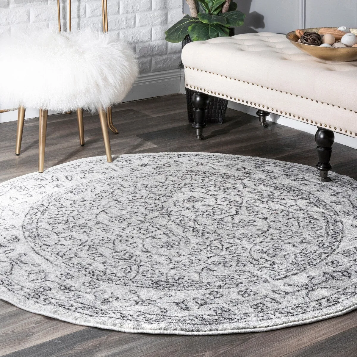 Nuloom Vintage Medieval Floral Area Rug