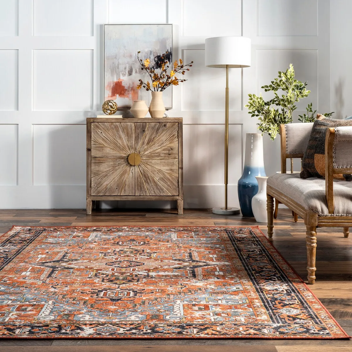 Nuloom Vintage Tribal Aztec Ornamental Area Rug