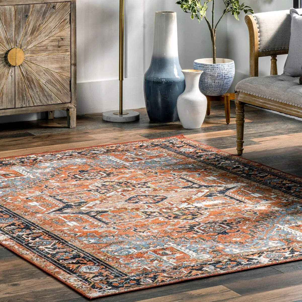 Nuloom Vintage Tribal Aztec Ornamental Area Rug