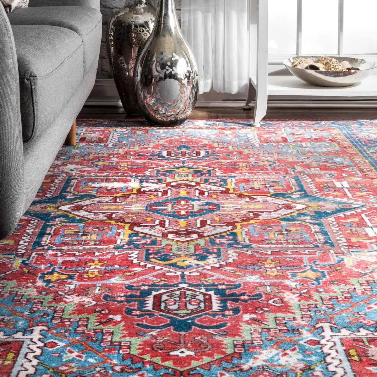 Nuloom Vintage Tribal Aztec Ornamental Area Rug