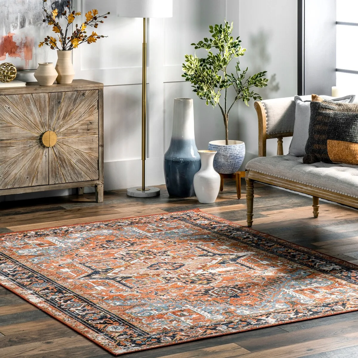 Nuloom Vintage Tribal Aztec Ornamental Area Rug