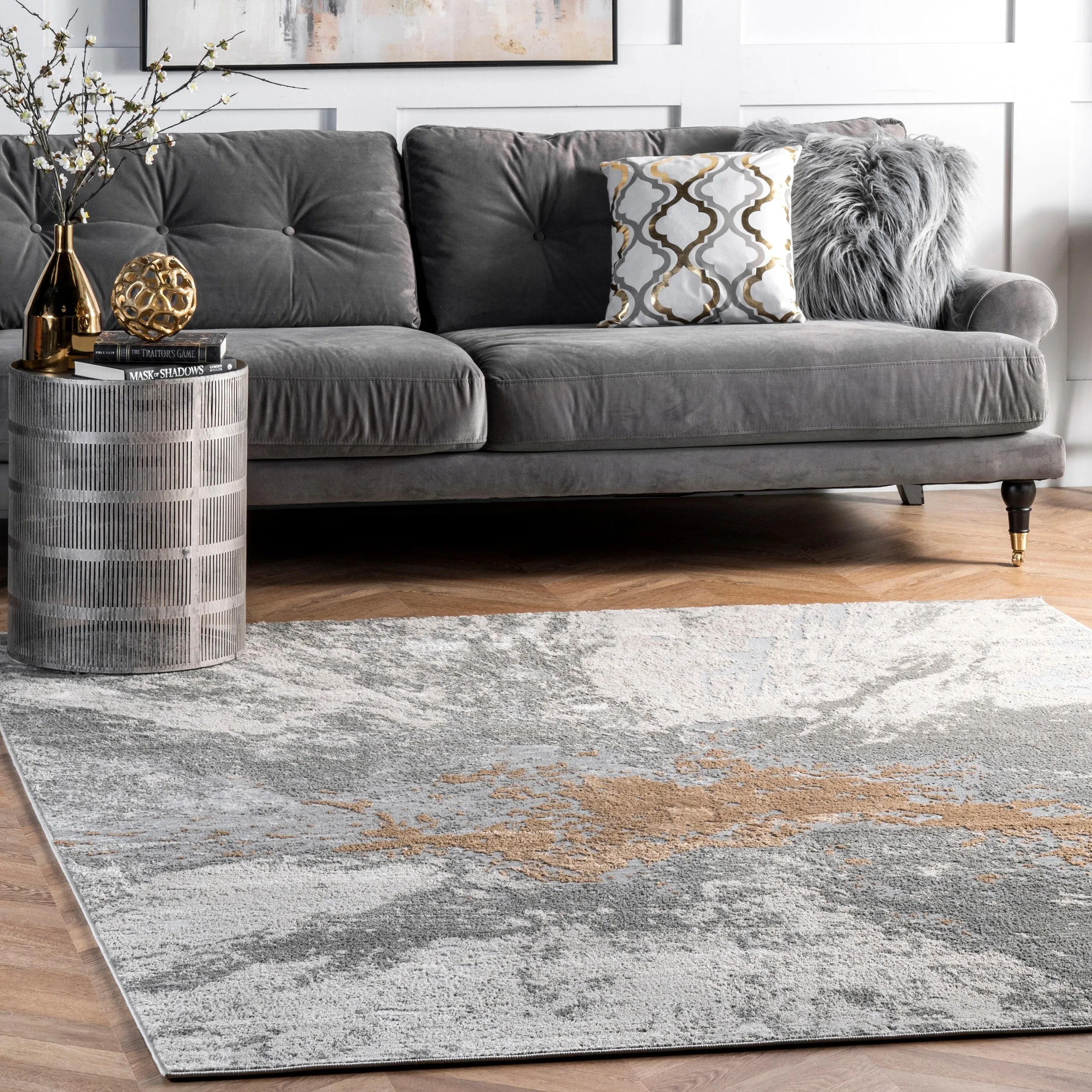 Nuloom Violet Abstract Area Rug