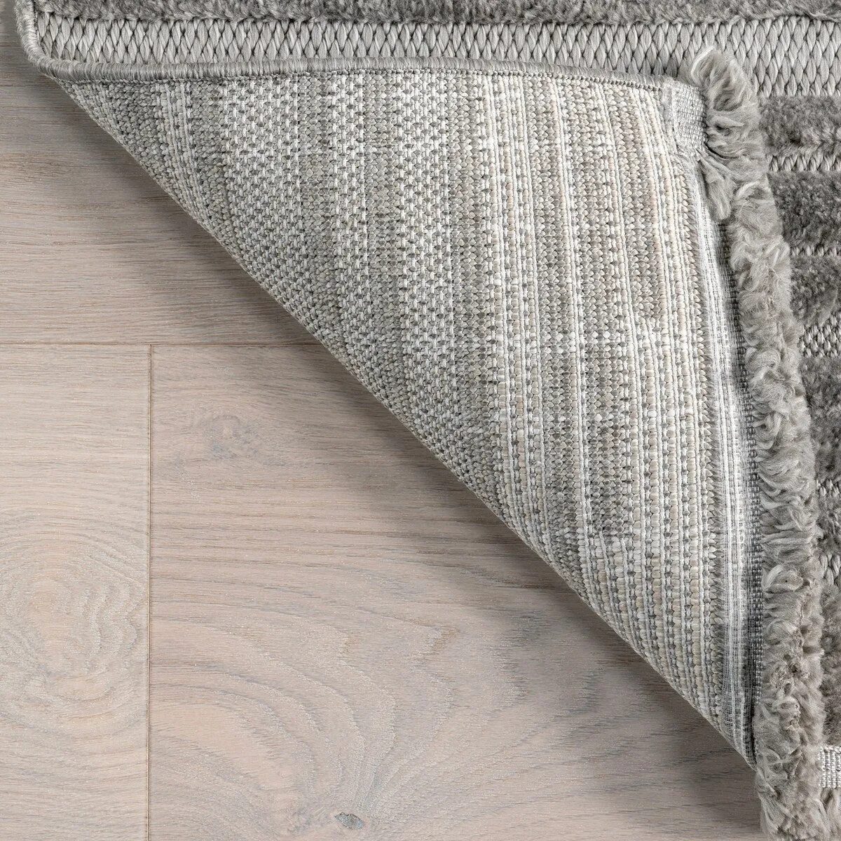 Nuloom Ziva Contemporary Abstract High-Low Fringe Area Rug
