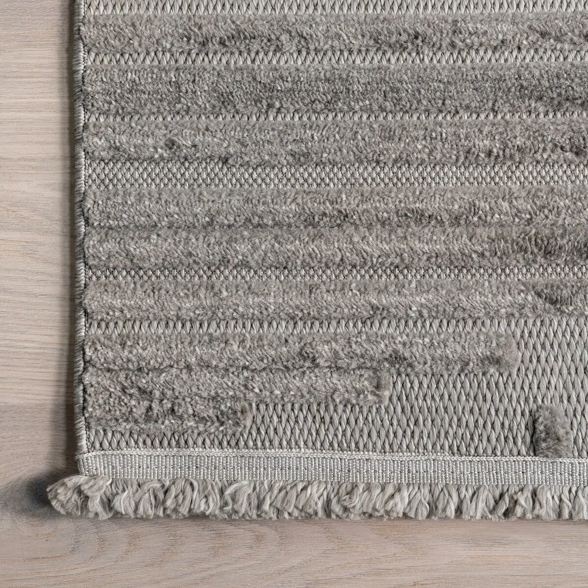 Nuloom Ziva Contemporary Abstract High-Low Fringe Area Rug