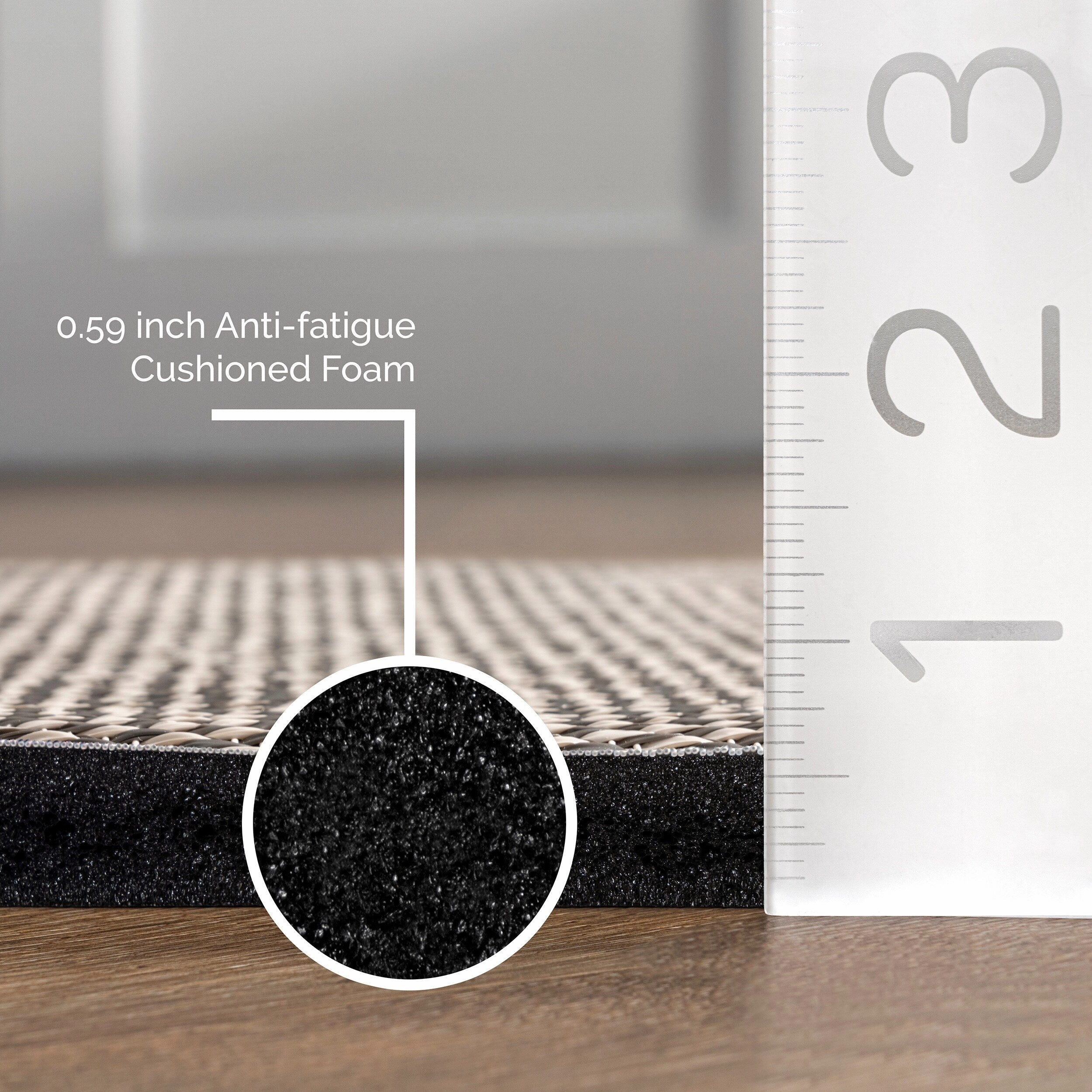 Nuloom Casual Braided Anti Fatigue Kitchen or Laundry Room Comfort Mat
