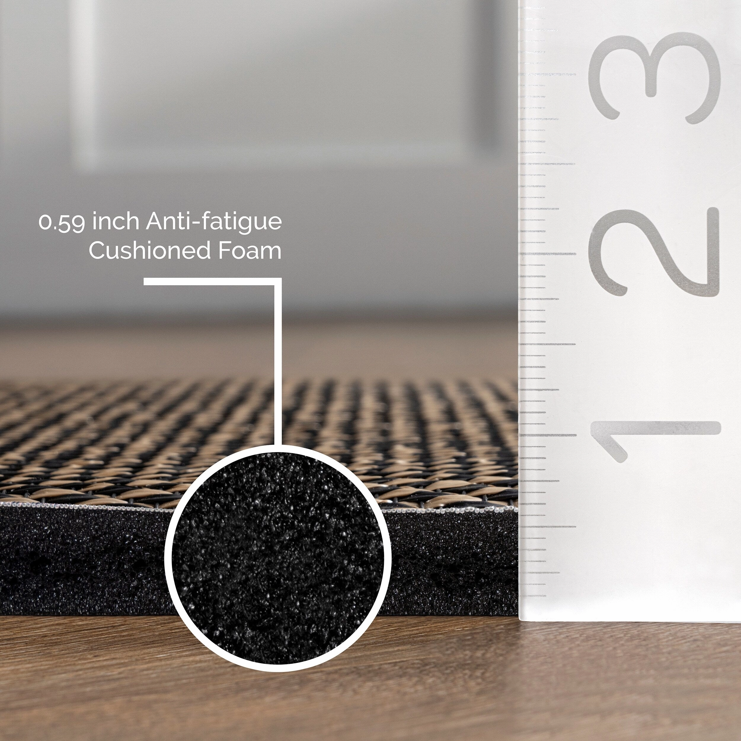 Nuloom Casual Braided Anti Fatigue Kitchen or Laundry Room Comfort Mat