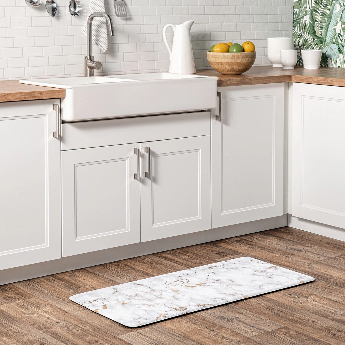Nuloom Modern Marble Anti Fatigue Kitchen or Laundry Room Comfort Mat