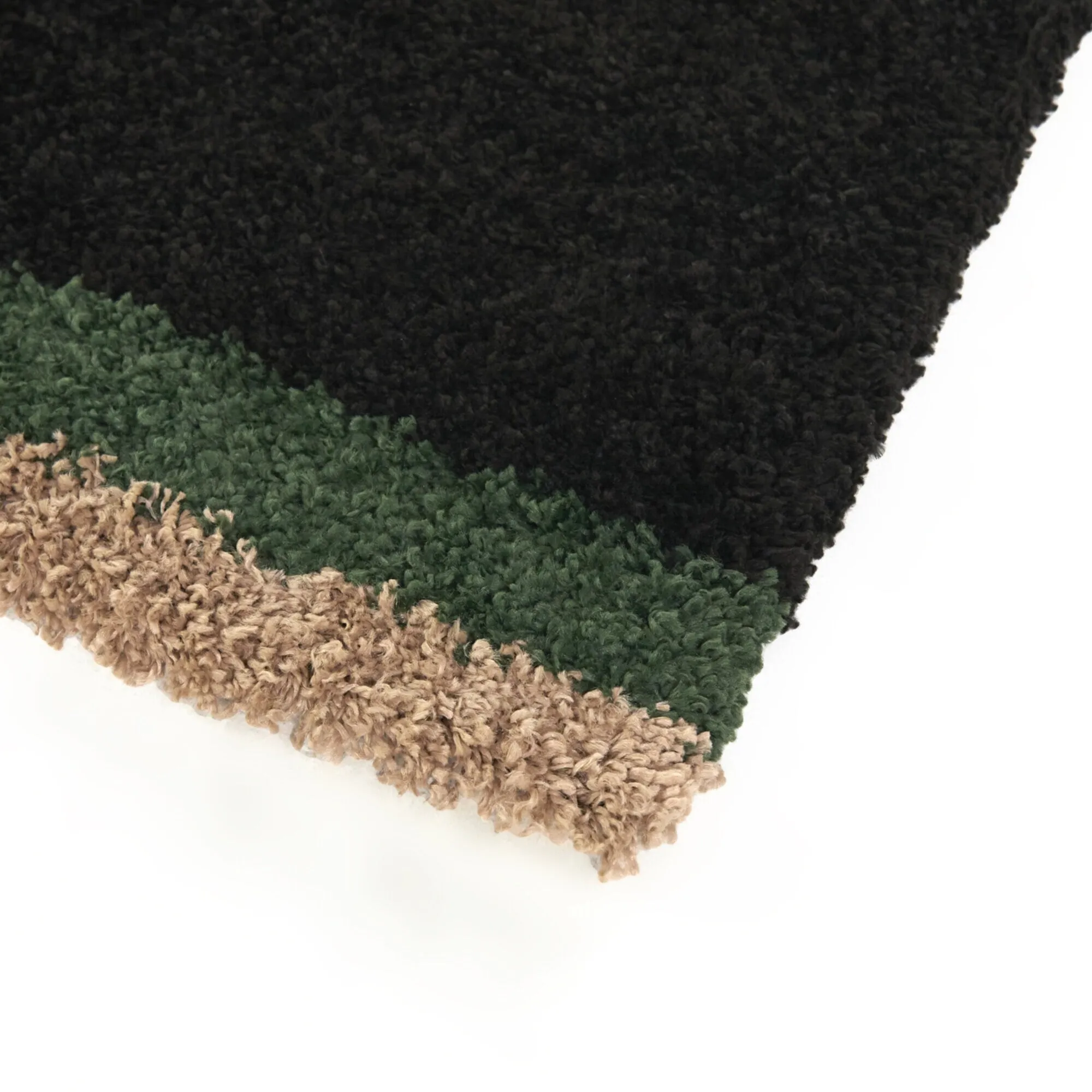 Oaklynn Contemporary Art Deco Rainbow Shag Area Rug