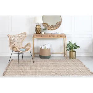 Okemah Jute and Ivory Wool Area Rug