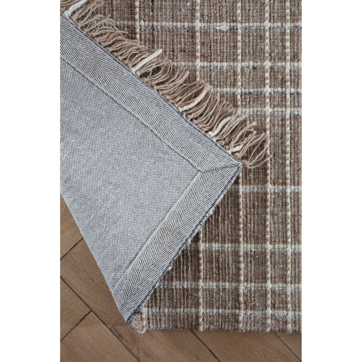 Okemah Jute and Ivory Wool Area Rug