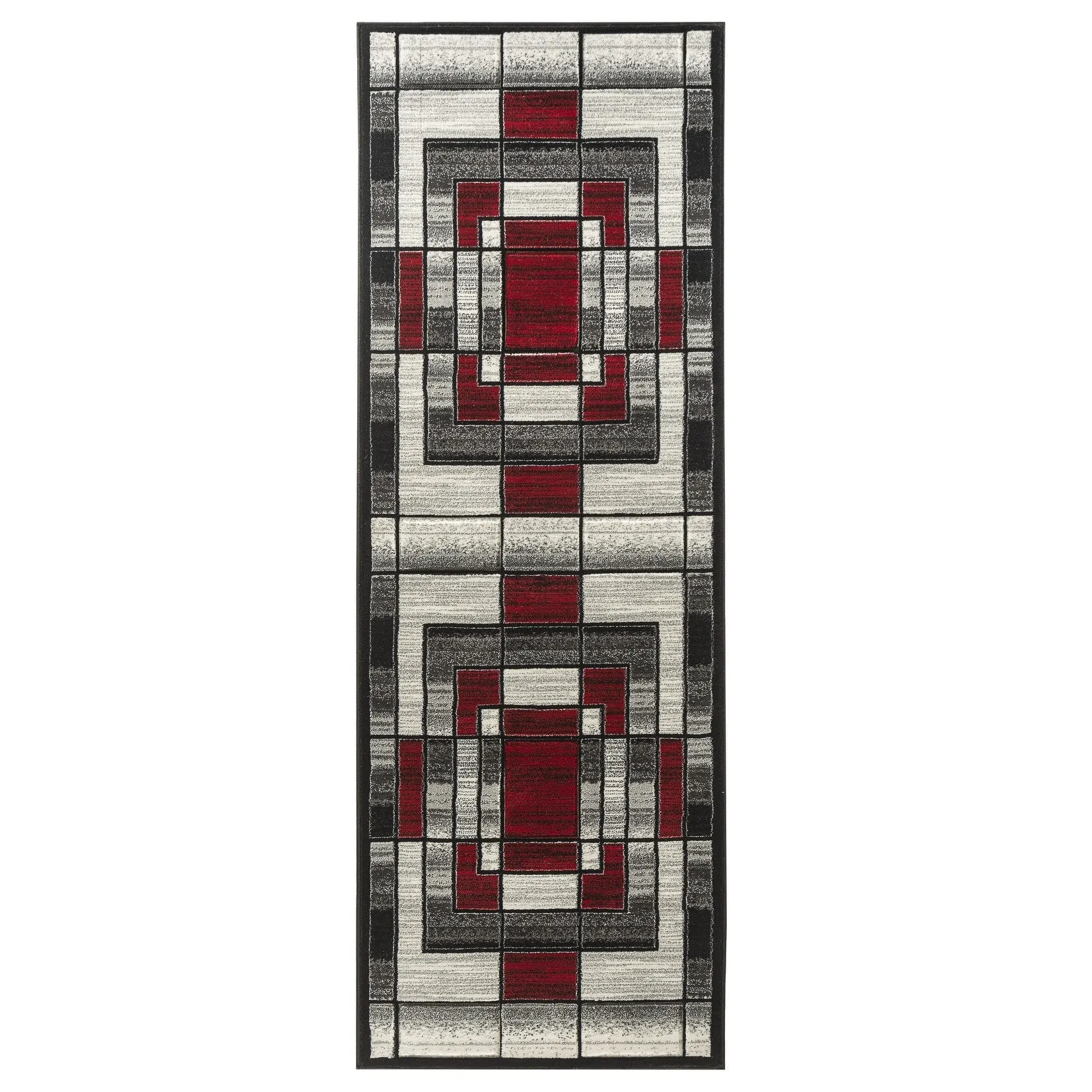 Orelsi Collection Abstract Area Rug with Hand Carved Accents
