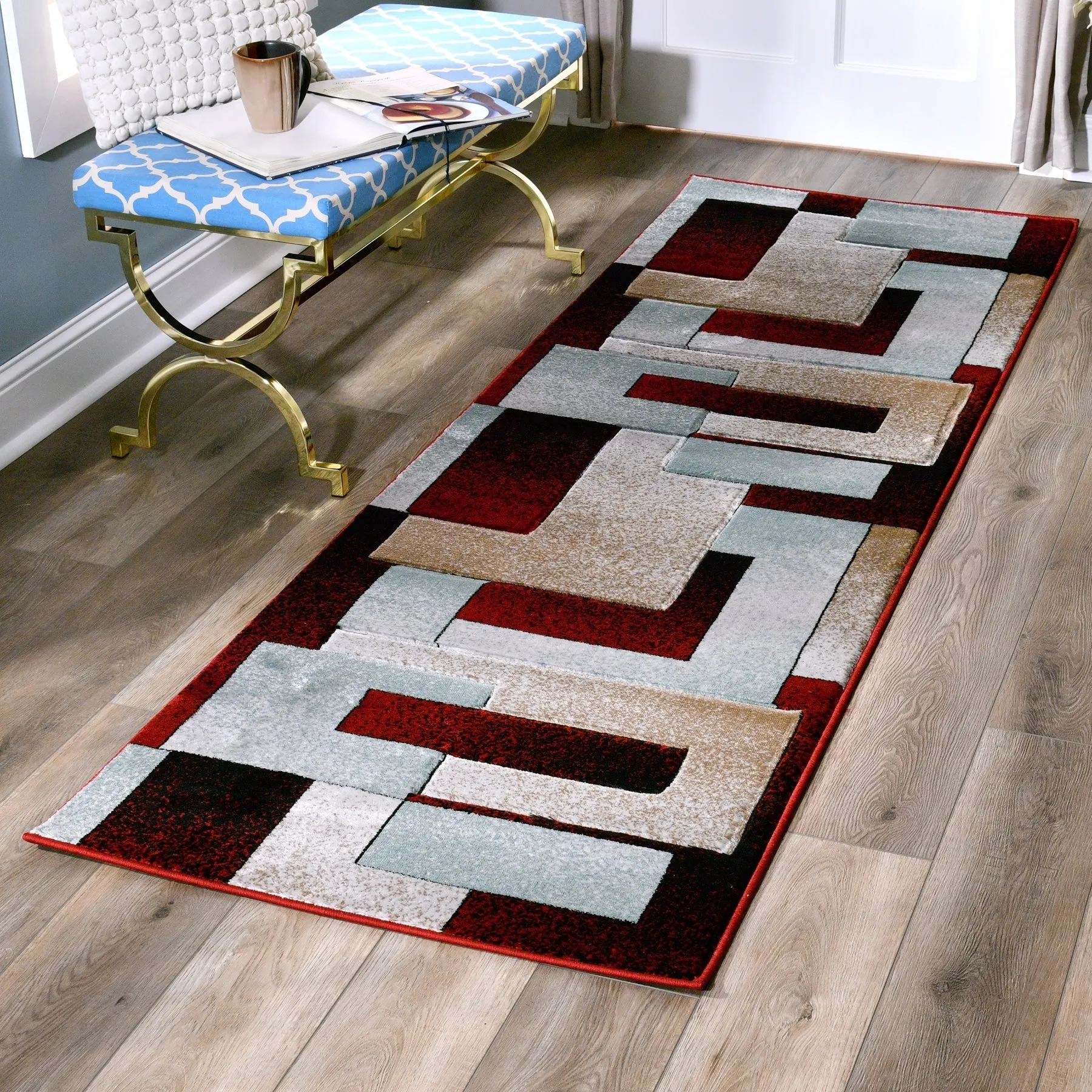 Orelsi Collection Abstract Area Rug