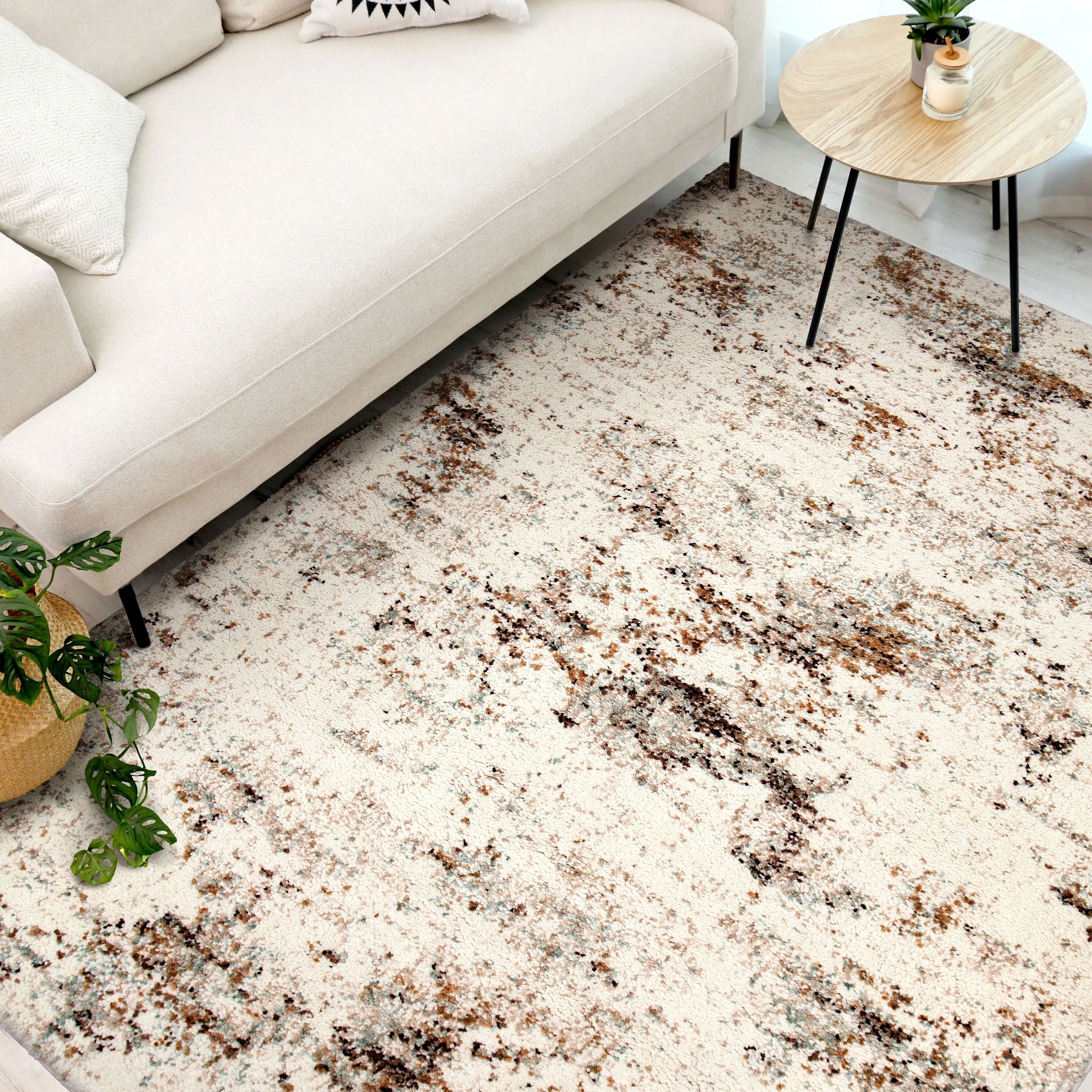 Orian Rugs Cotton Tail Henry Abstract Stain Resistant Area Rug