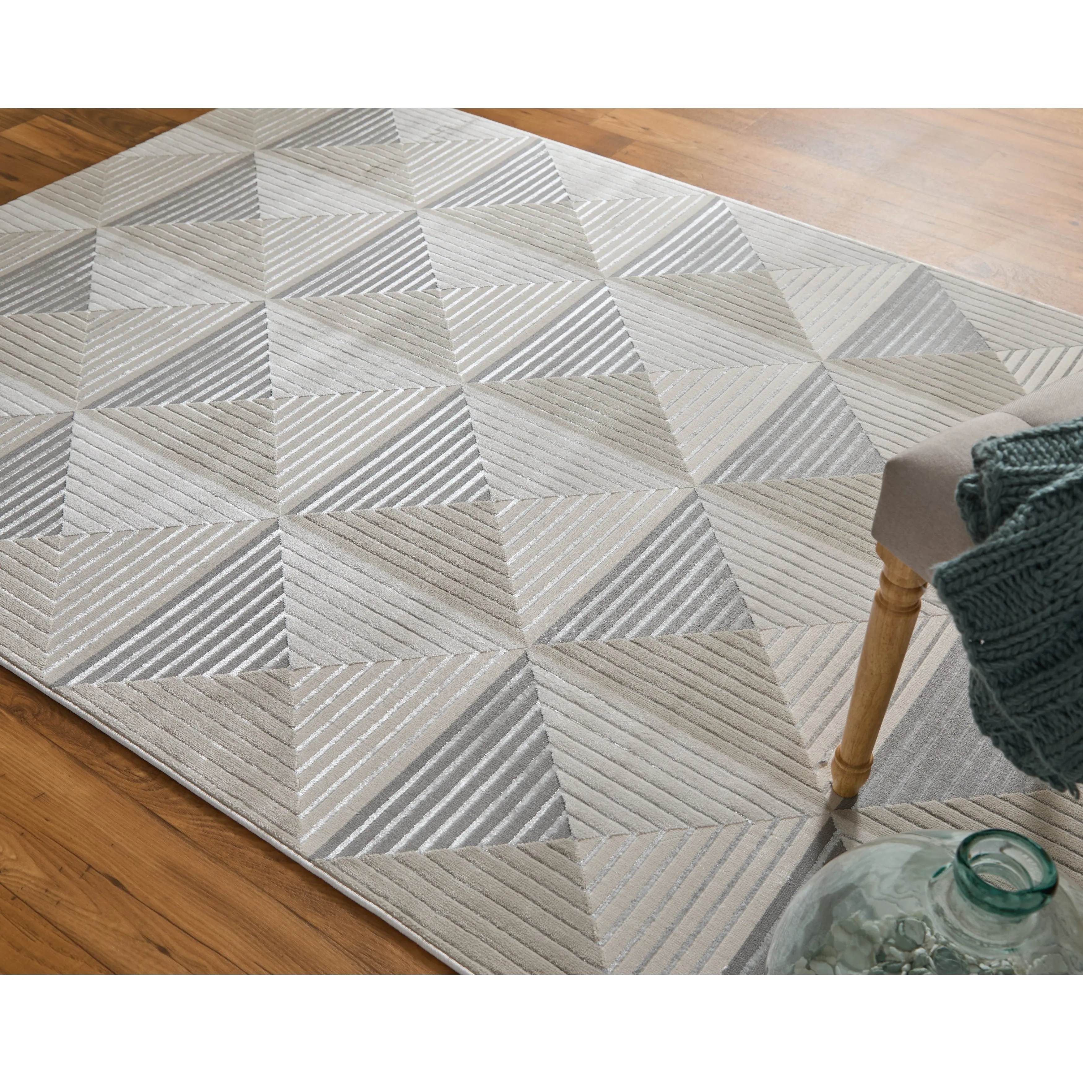 Orin Architectural Inspired Geometric Transitional Rug