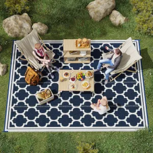 Outsunny Reversible Outdoor RV Rug. Patio Floor Mat. Plastic Straw Rug for Backyard. Deck. Picnic. Beach. Camping