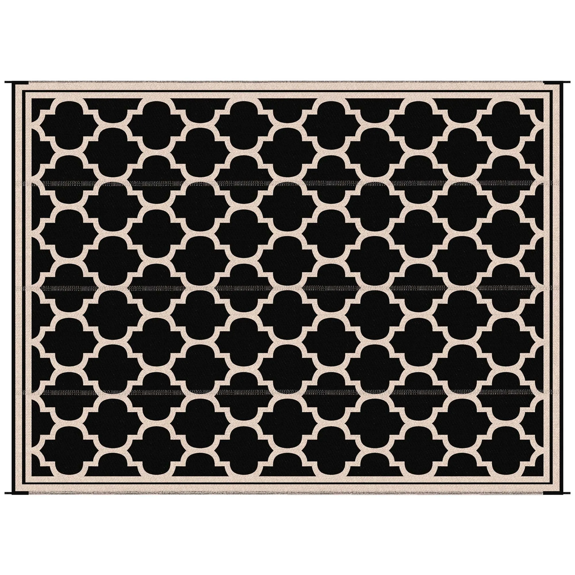 Outsunny Reversible Outdoor RV Rug. Patio Floor Mat. Plastic Straw Rug for Backyard. Deck. Picnic. Beach. Camping