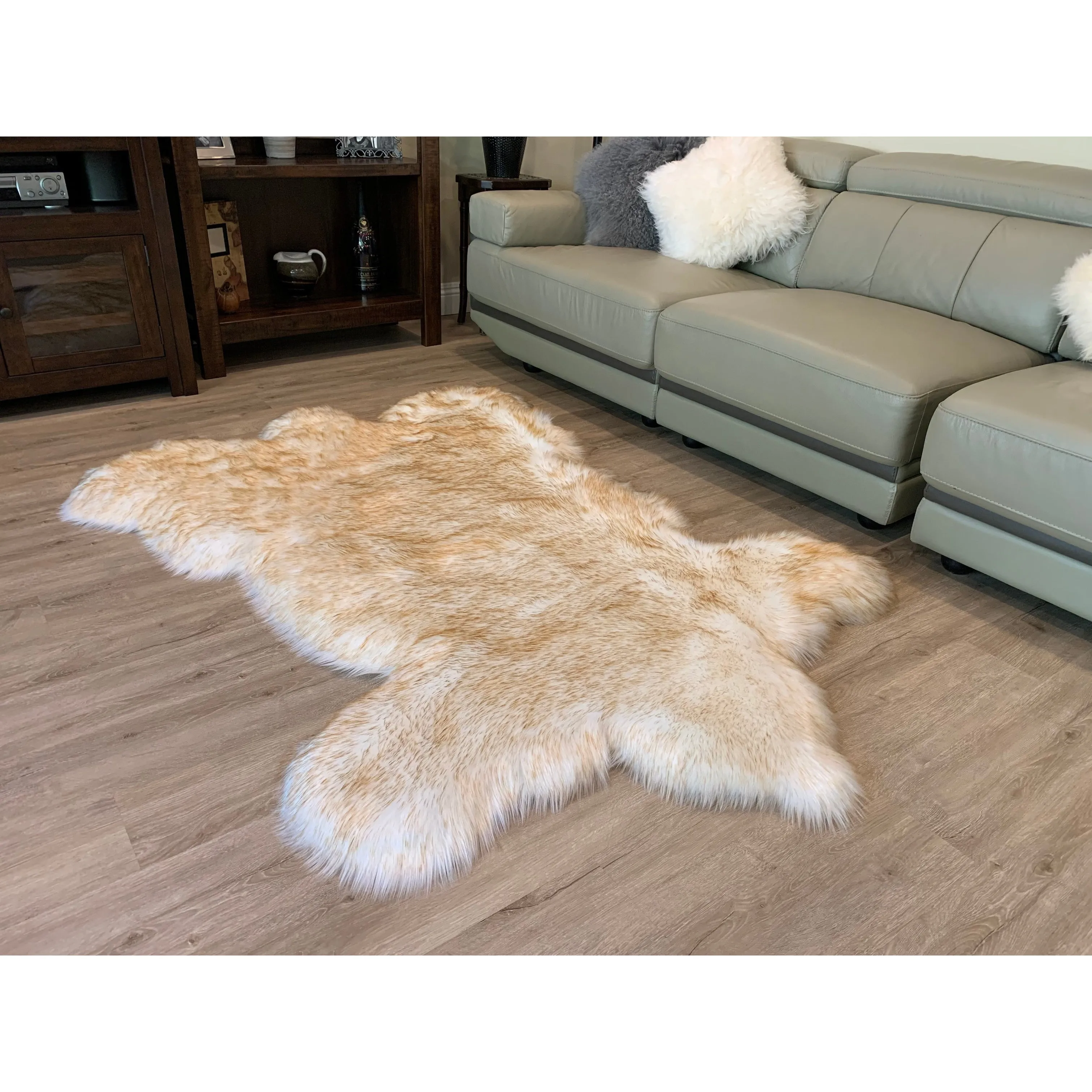 Ovella Home Premium Faux Bearskin Pelt Area Rug