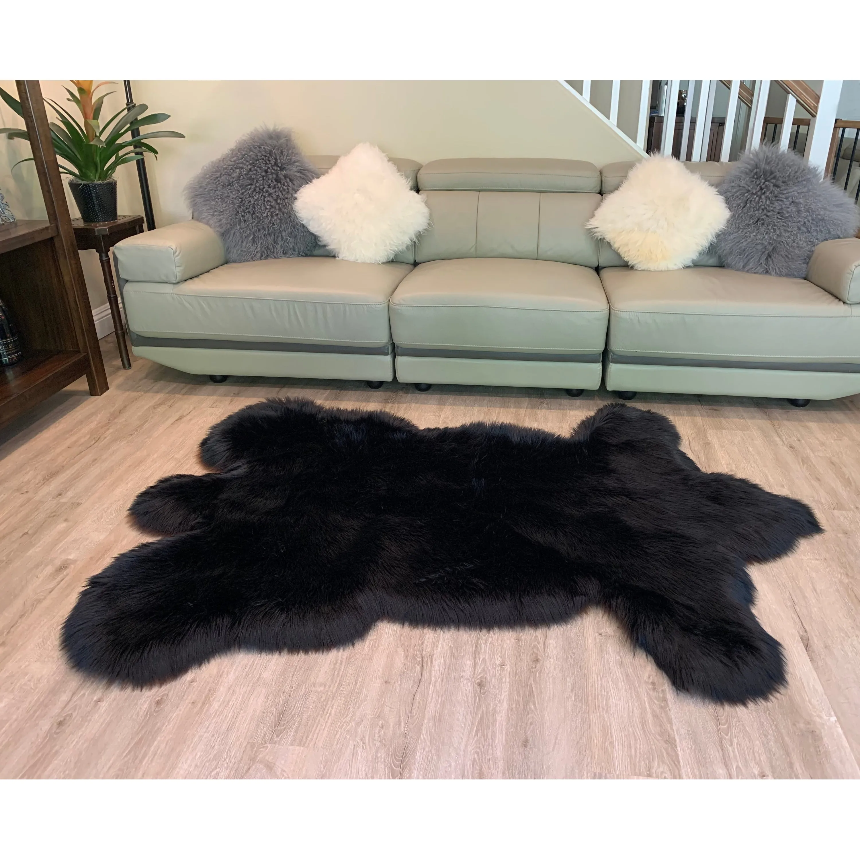 Ovella Home Premium Faux Bearskin Pelt Area Rug