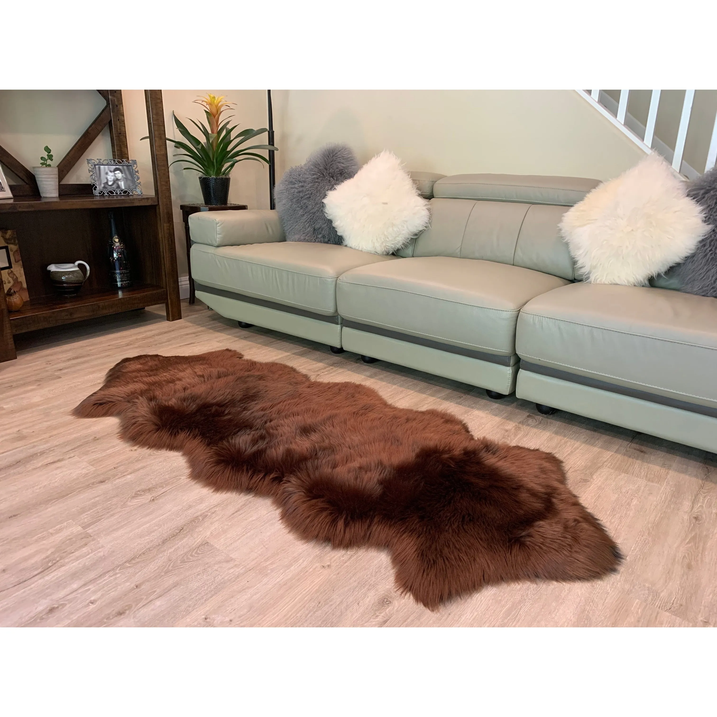 Ovella Home Premium Luxurious Faux Sheepskin 2-Pelt Plush Shag Runner Rug - 2' x 6' - 2' x 6'