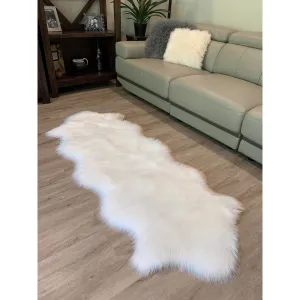 Ovella Home Premium Luxurious Faux Sheepskin 2-Pelt Plush Shag Runner Rug - 2' x 6' - 2' x 6'