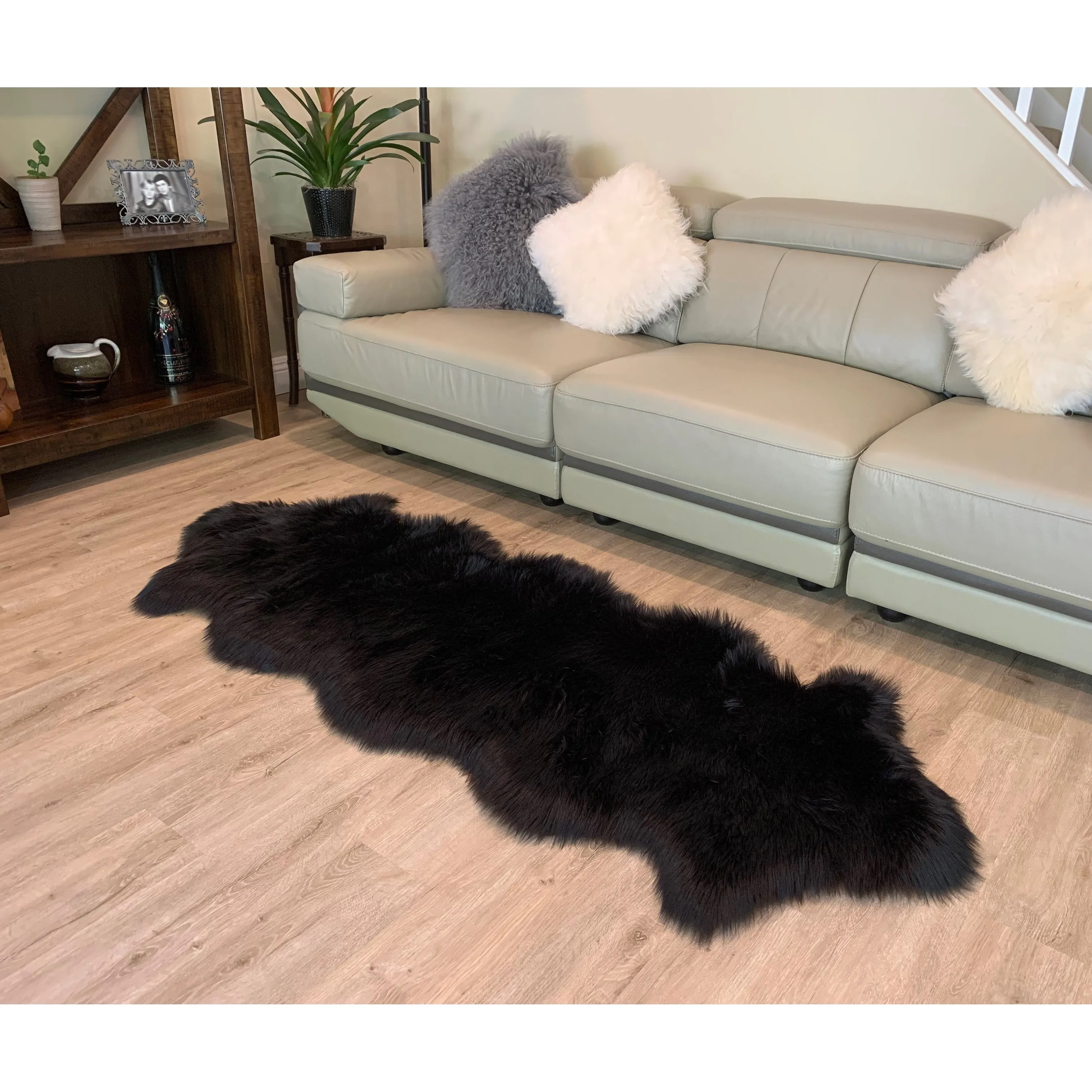 Ovella Home Premium Luxurious Faux Sheepskin 2-Pelt Plush Shag Runner Rug - 2' x 6' - 2' x 6'