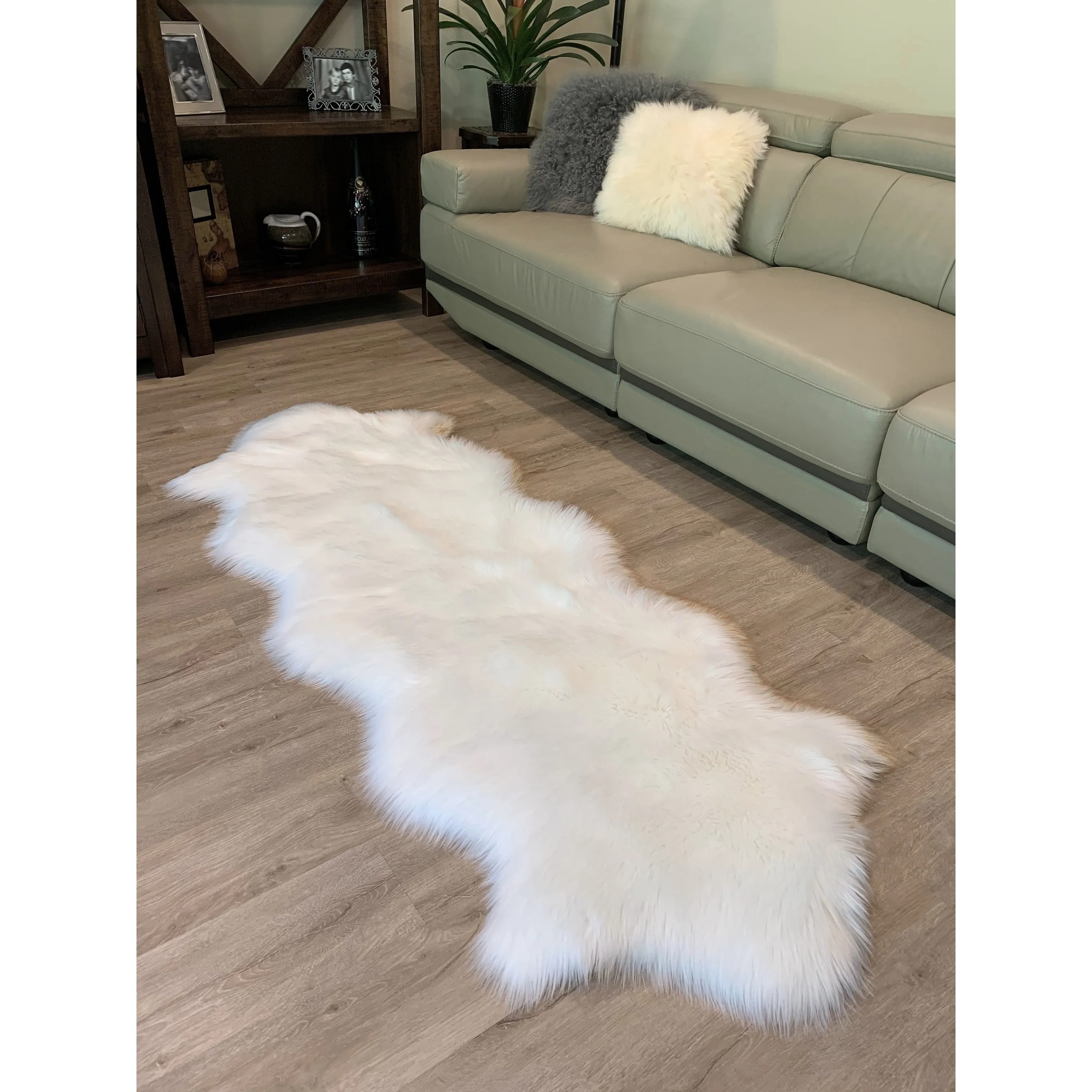 Ovella Home Premium Luxurious Faux Sheepskin 2-Pelt Plush Shag Runner Rug - 2' x 6' - 2' x 6'