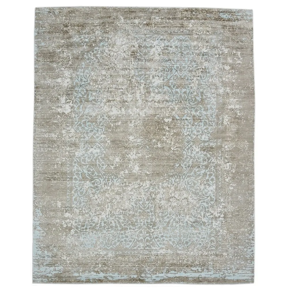 Overton Handmade Modern Contemporary Floral Area Rug