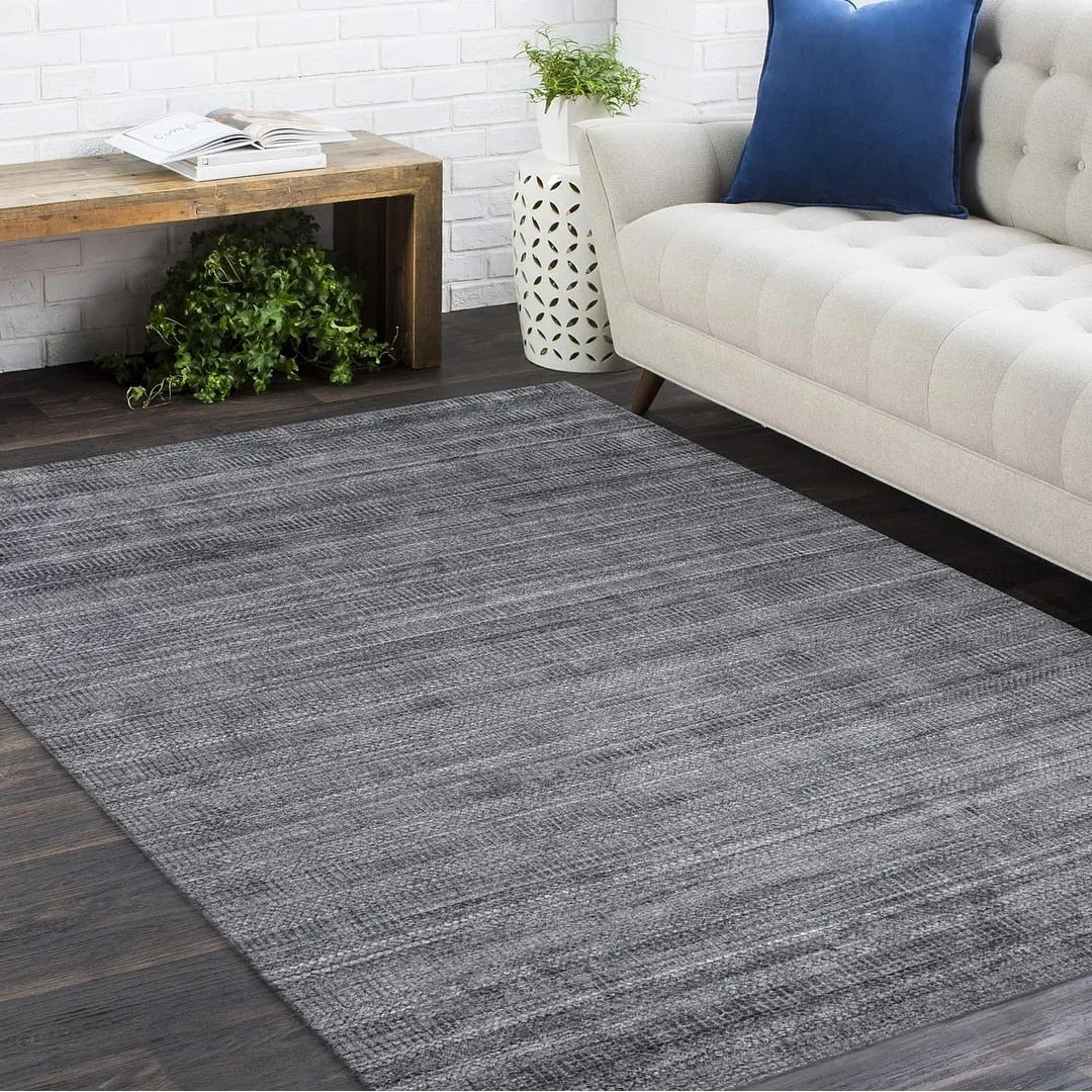 Overton Handmade Modern Contemporary Striped Area Rug
