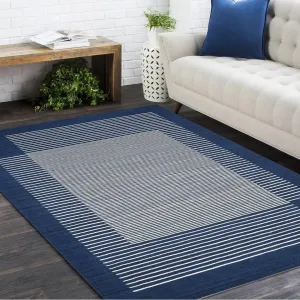 Overton Handmade Modern Contemporary Striped Area Rug