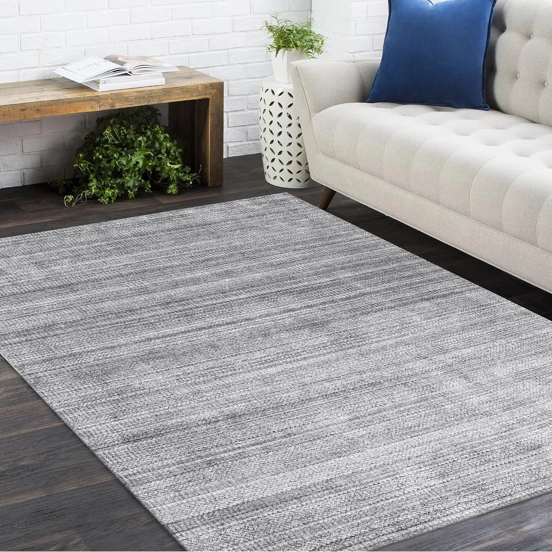 Overton Handmade Modern Contemporary Striped Area Rug