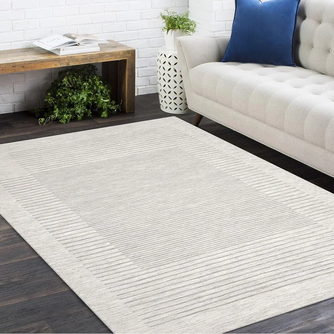 Overton Handmade Modern Contemporary Striped Area Rug