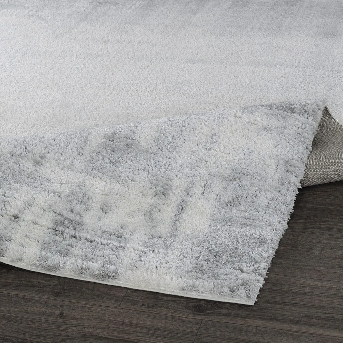 Pasargad Home Turkish Shag Collection Ivory Area Rug Plush 1 Inch Pile