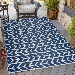 Playa Rug Outdoor Recycled Reversible Plastic Folded Mat/Rug Amsterdam Collection Lightweight & Weather. Water and UV Resistant