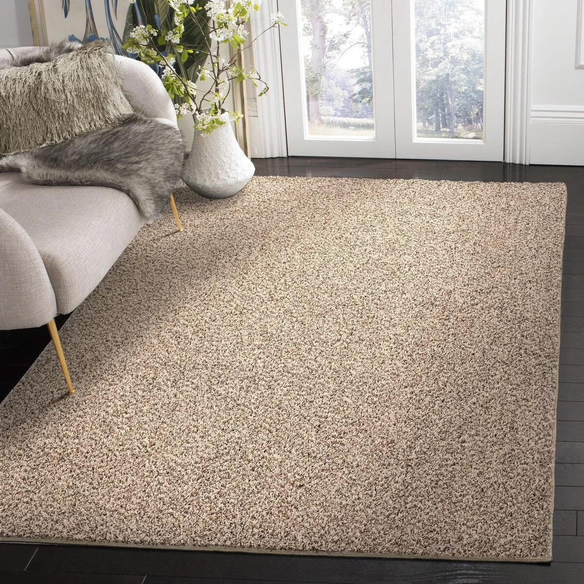 Plush Remnant Earth-Tone Living Room Area Rug