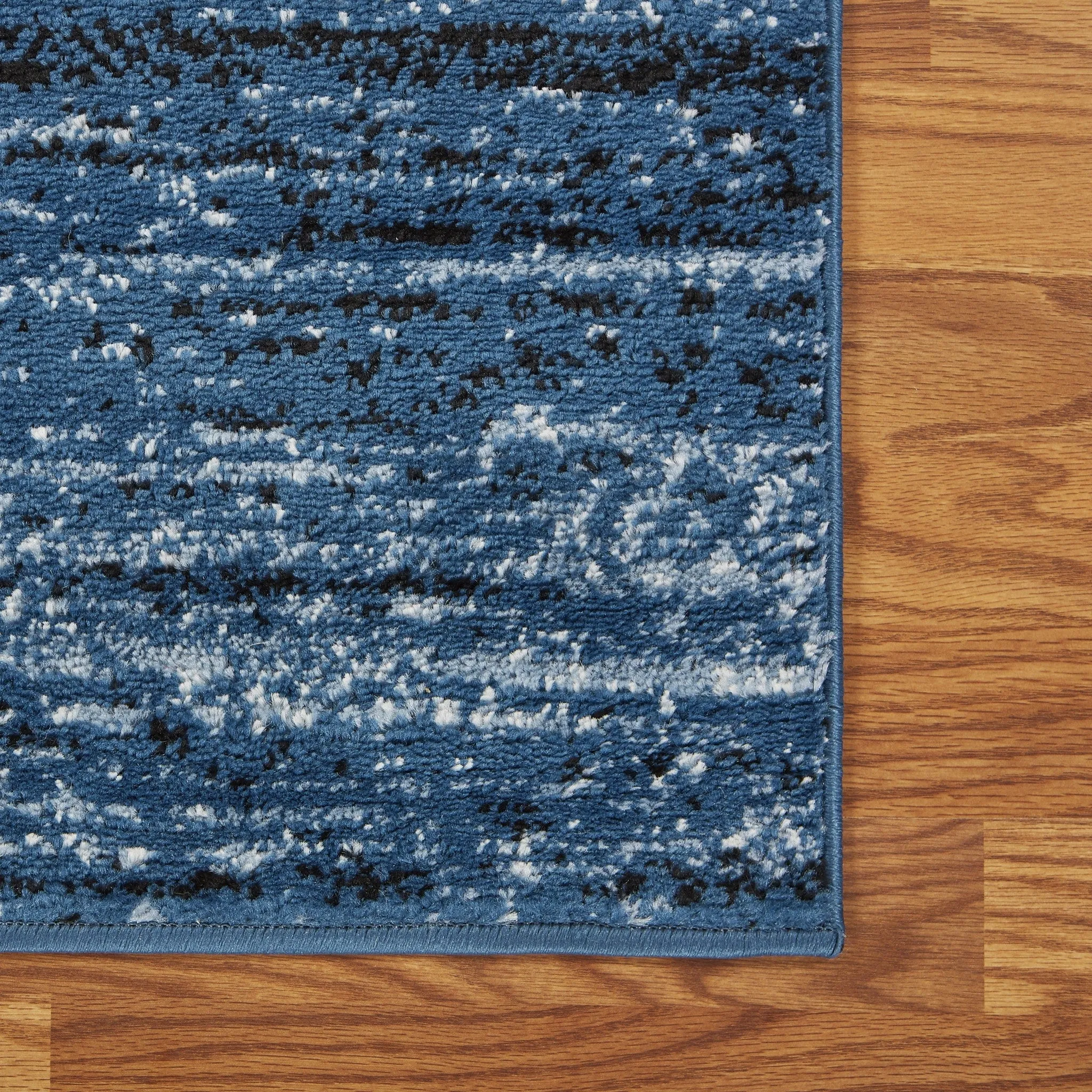 Porch & Den Alford Blue/ Black Indoor Area Rug