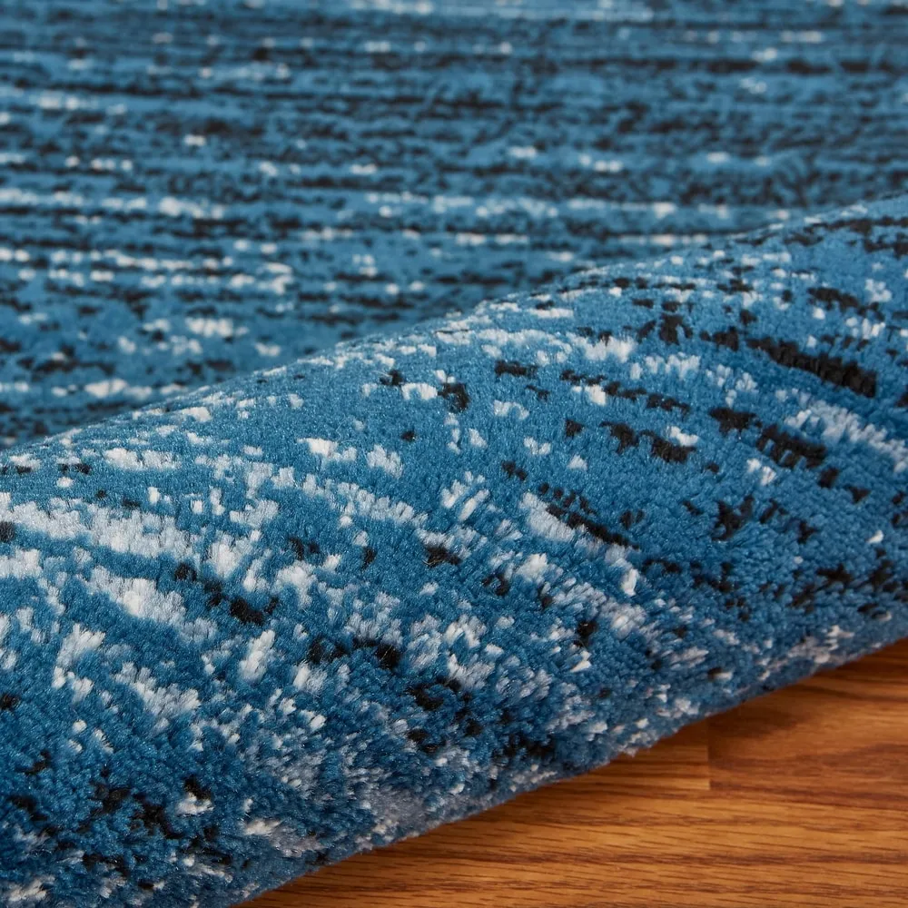 Porch & Den Alford Blue/ Black Indoor Area Rug